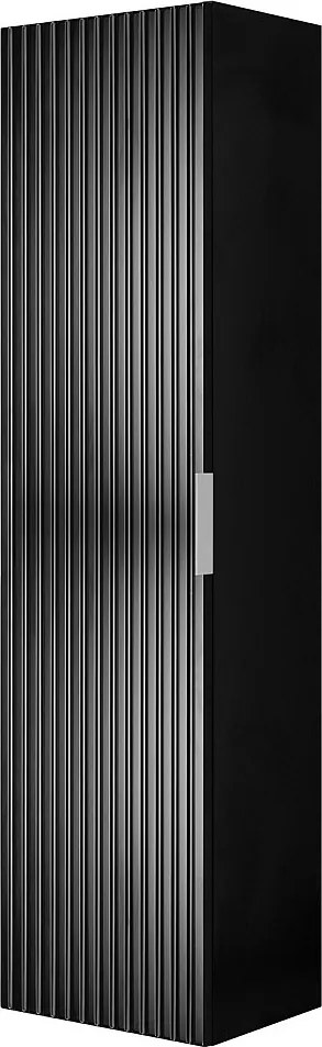 Kolumna łazienkowa, Czarny, 35 x 136 x 27 cm, uchwyt srebrny