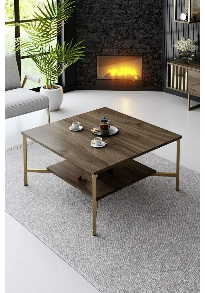 Stolik konferencyjny Gold Line Walnut