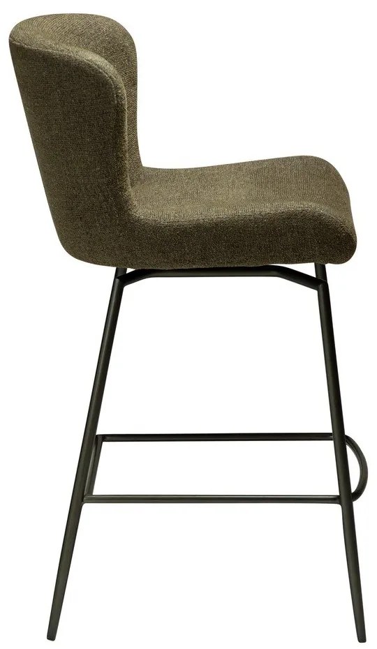 Tapicerowany hoker w kolorze khaki (wysokość siedziska 67,5 cm) Glam – DAN-FORM Denmark