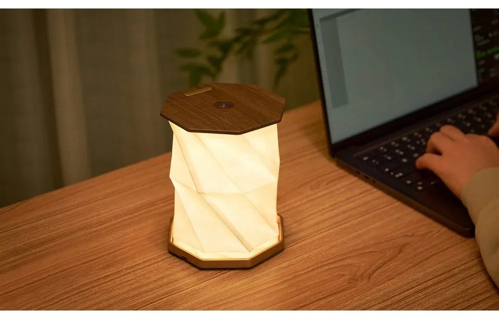 Brązowa dekoracja świetlna na USB ø 12 cm Twist Hexagon – Gingko