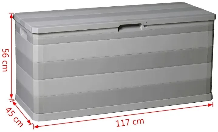 Szara skrzynia do ogrodu prostokątna - Fimi