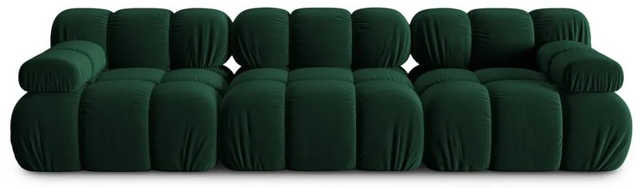 Zielona aksamitna sofa 282 cm Bellis – Micadoni Home