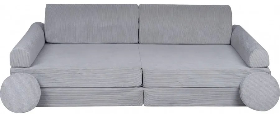Slimcord sztruksowa sofa dziecięca, szara - meowbaby®
