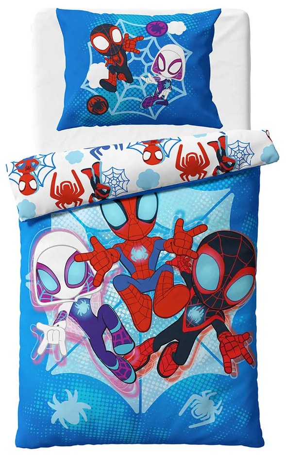 Pościel dziecięca Spidey Ratunek pająka, 140 x 200cm, 70 x 90 cm