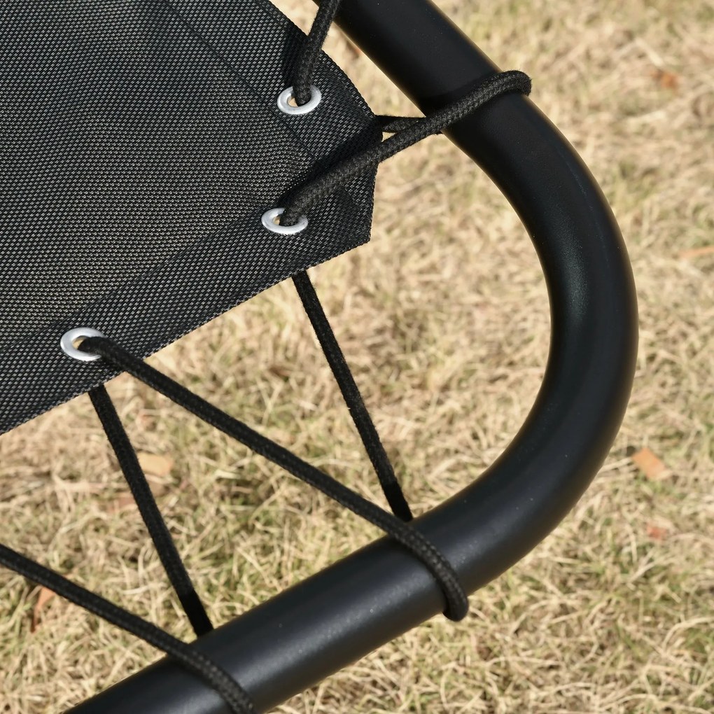 Outsunny Huśtająca się Leżanka Krzesło Huśtawka Relaksacyjna z Dachem Ogród Balkon Biuro Ciemnoszary 185 x 114 x 190 cm