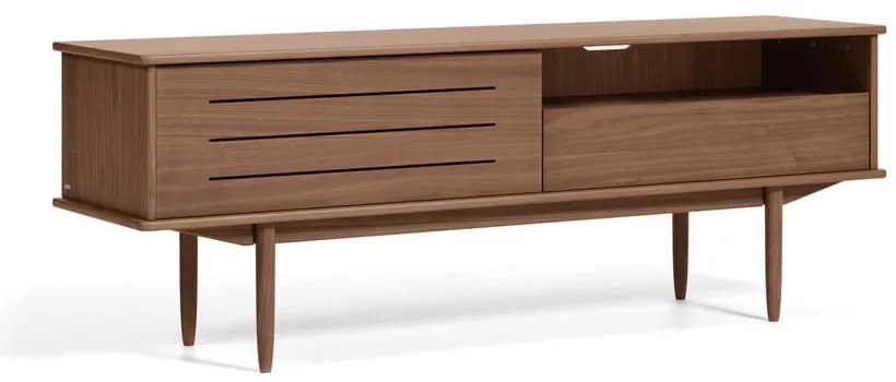 Szafka pod TV w dekorze drewna orzechowego Kave Home Carolin