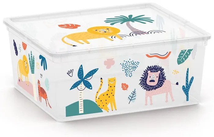 Biały plastikowy pojemnik dziecięcy 40x34x17 cm C Box Style – KIS