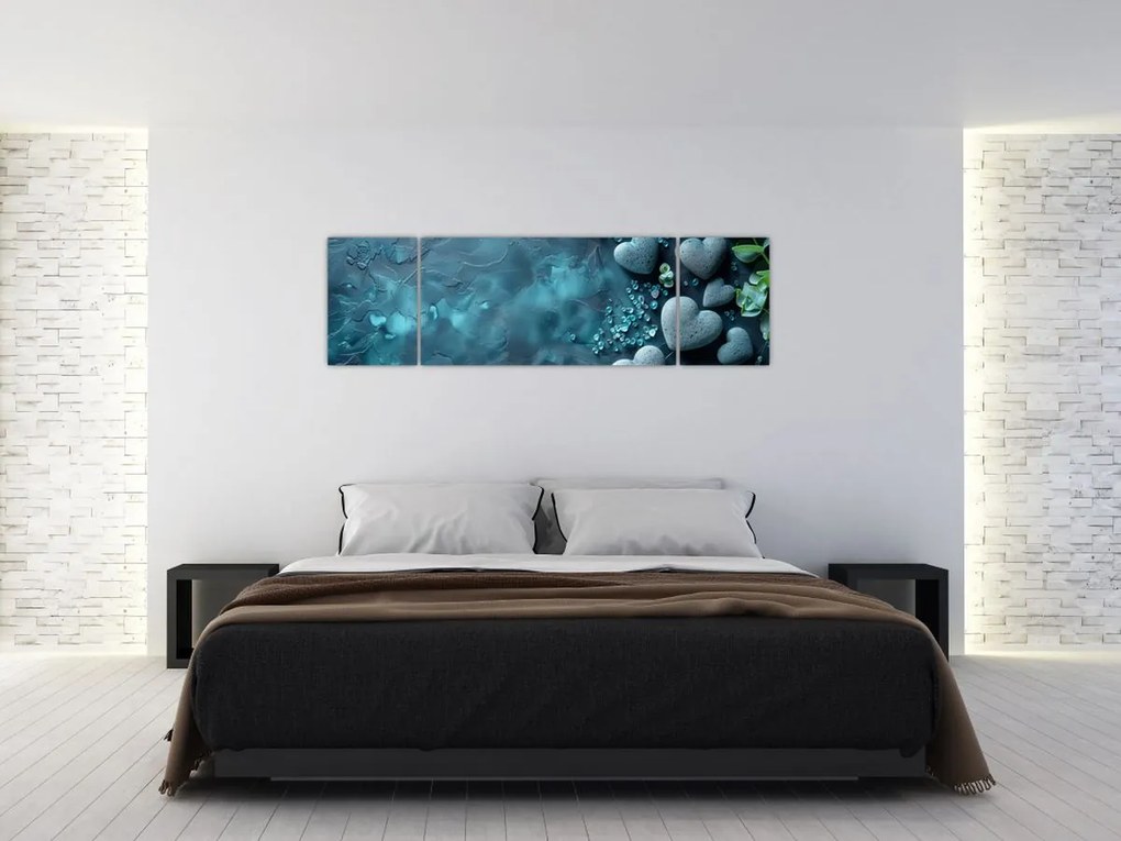 Obraz - Kamienie w kształcie serca (170x50 cm)