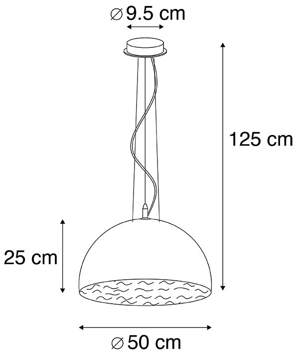 Nowoczesna lampa wisząca biała 50 cm - Magna Nowoczesny Oswietlenie wewnetrzne