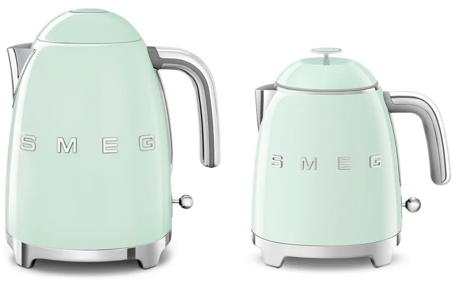 Jasnozielony czajnik elektryczny ze stali nierdzewnej 800 ml Retro Style – SMEG