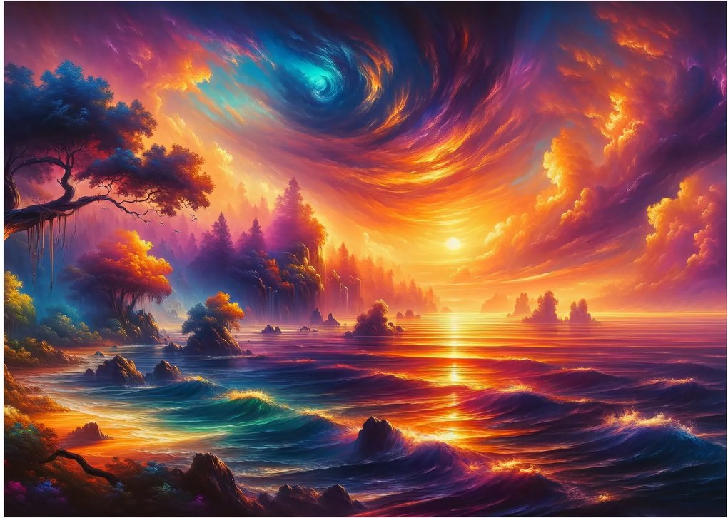 Obraz na szkle - Magiczny świat (70x50 cm)