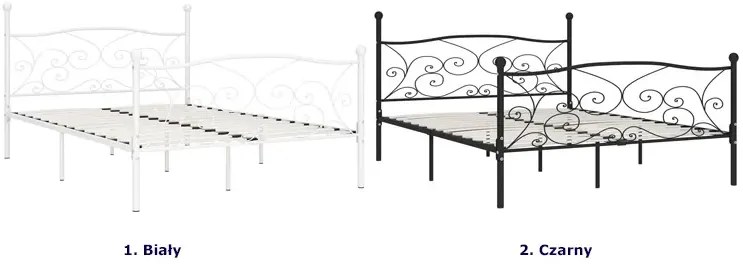 Czarne łóżko rustykalne z metalu 120x200 cm - Donner