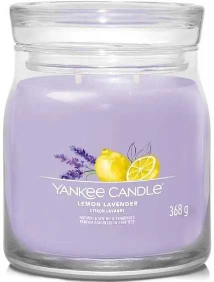 Yankee Candle świeczka zapachowa Signature w szkle średnia Lemon Lavender, 368 g, M