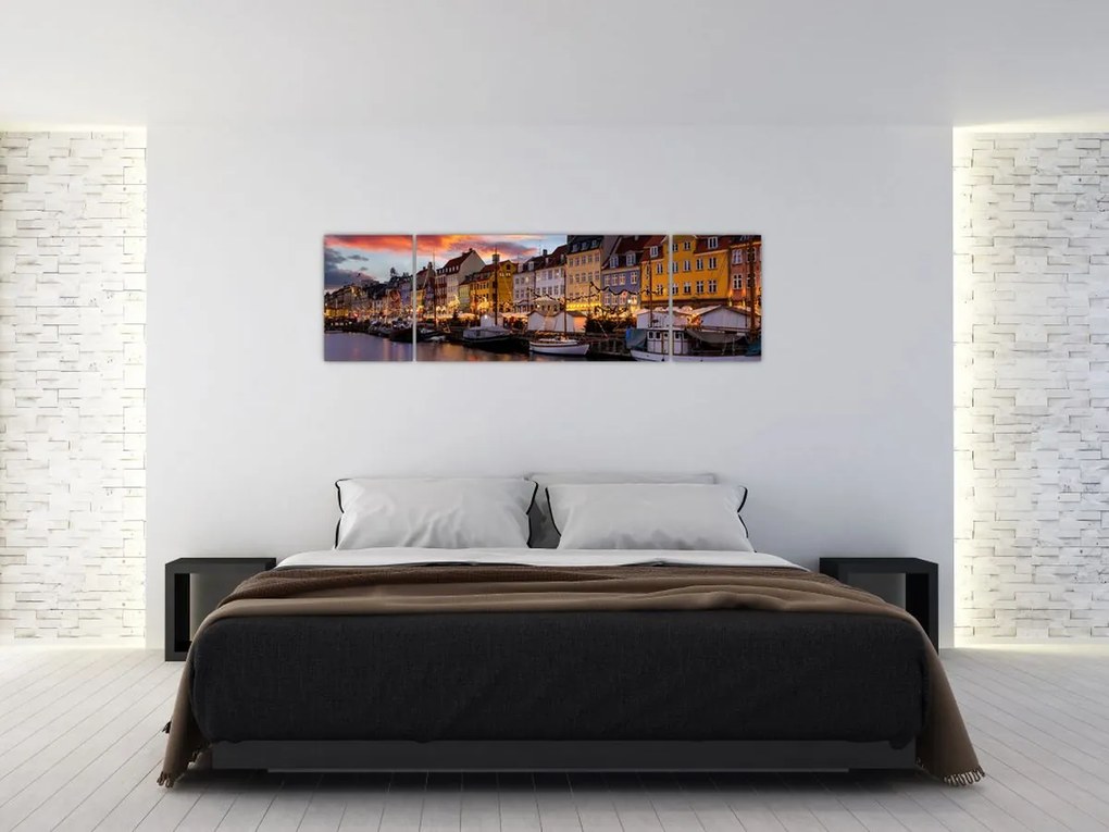 Obraz - Nyhavn, Kopenhaga (170x50 cm)