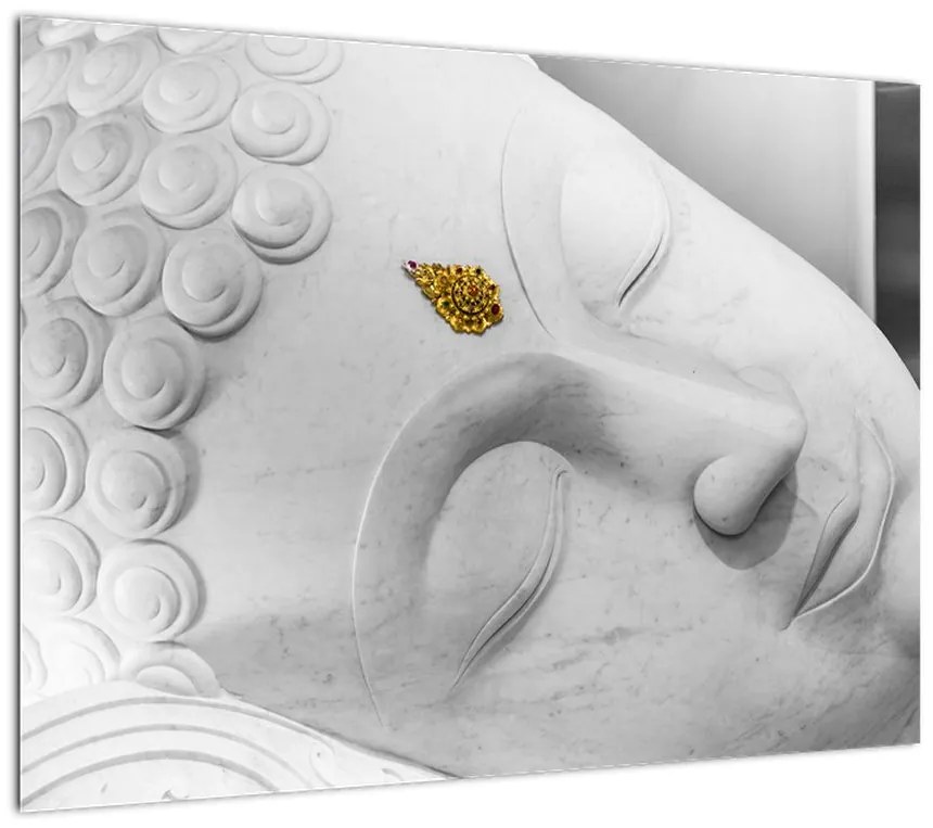Obraz - Biały Budda (70x50 cm)