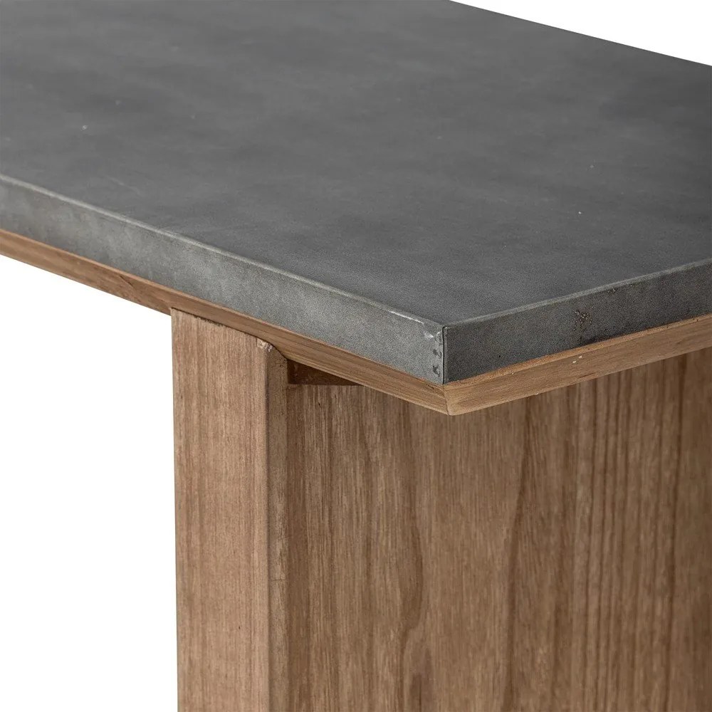 Konsola z metalowym blatem w naturalnym kolorze 40x110 cm Riva – Bloomingville