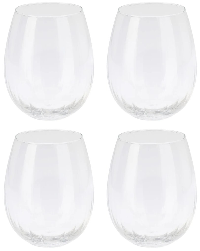 Zestaw pękatych szklanek, 440 ml, 4 szt.