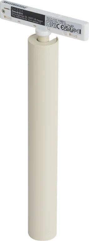 Nowoczesny reflektor beżowy z białym do systemu szynowego 1-fazowego - Slimline Avery