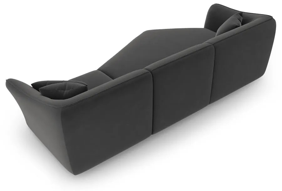 Ciemnoszary aksamitny narożnik Tokyo – Cosmopolitan Design
