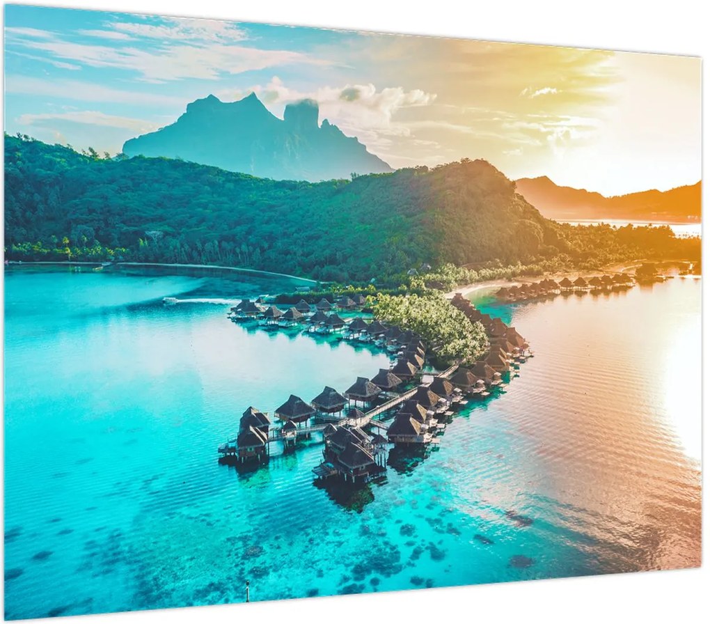 Obraz na szkle - Bora Bora (70x50 cm)