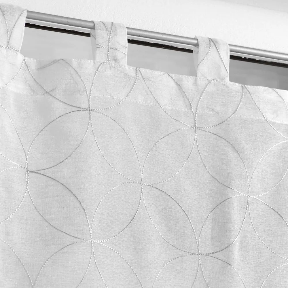 Biało-szare firanki z woalu zestaw 2 szt. 60x90 cm Olympia – douceur d'intérieur