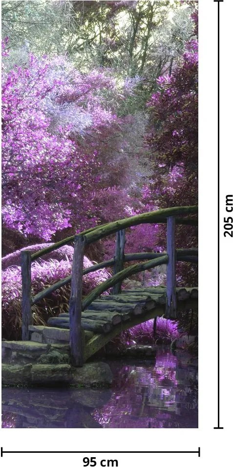 Fototapeta na drzwi - Fioletowe drzewa (95x205cm)