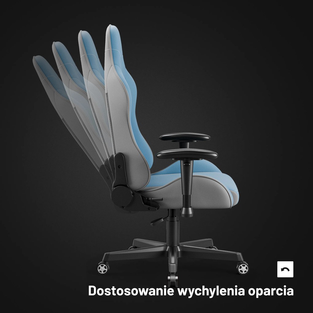 Fotel gamingowy materiałowy niebieski: Diablo X-Starter