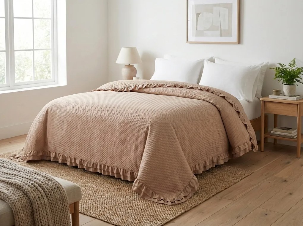Narzuta na łóżko MONTEGO, ciemny beżowy Rozmiar: 170 x 210 cm