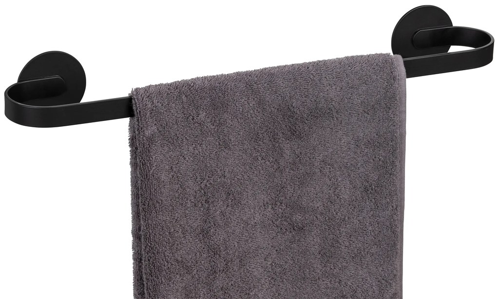 Aluminiowy drążek na ręczniki 40 cm BIVIO, montaż bez wiercenia