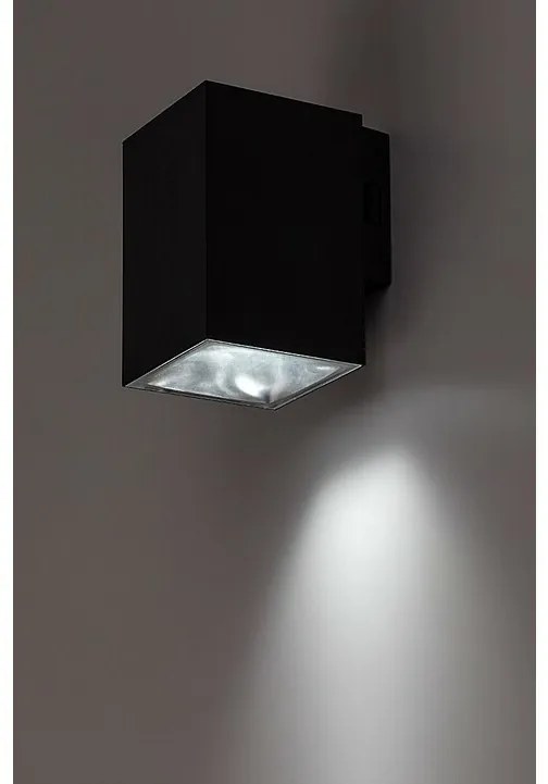 Rabalux 77156 zewnętrzna lampa ścienna LED Urfa, 9W, IP65, czarna, 11,5 cm