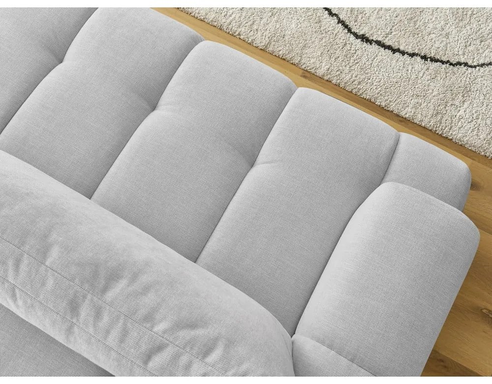Jasnoszara rozkładana/ze schowkiem sofa 251 cm Fuji – Bobochic Paris