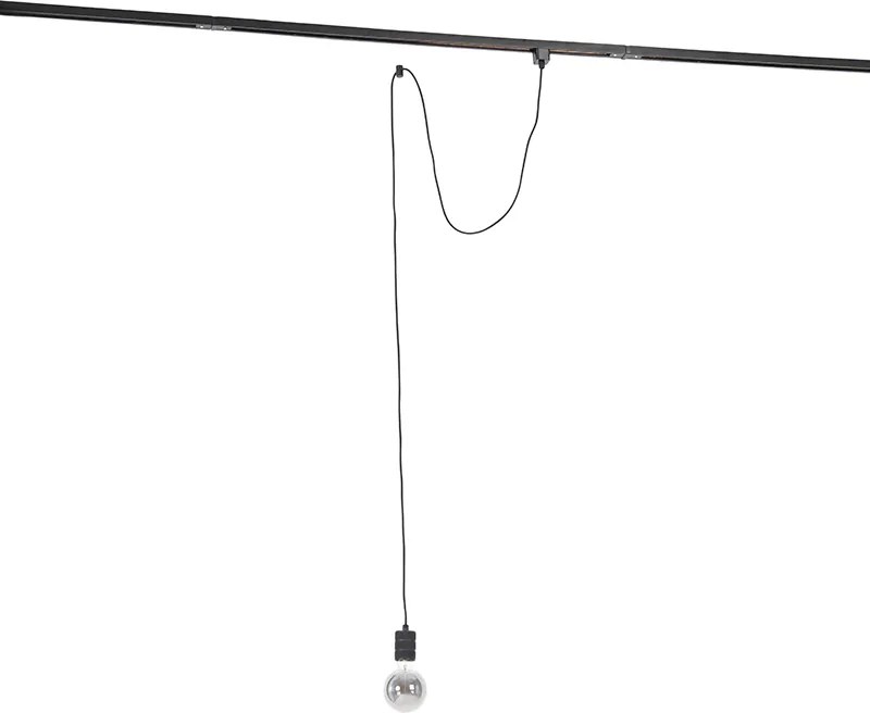 Lampa wisząca czarna do systemu szynowego 1-fazowego - Iconic Cavalux