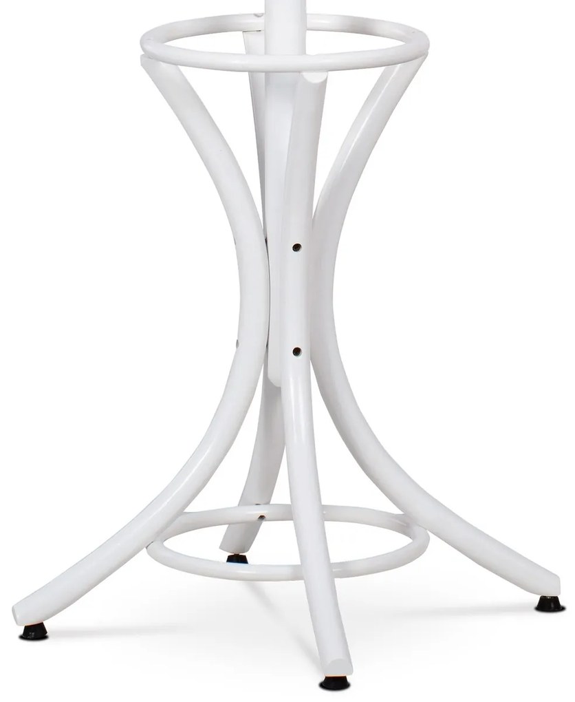 Drewniany masywny wieszak biały mat, 185 cm