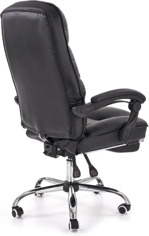 Tapicerowany fotel biurowy z podnóżkiem Alvin