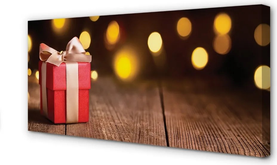 Obraz na płótnie Prezent na Deskach