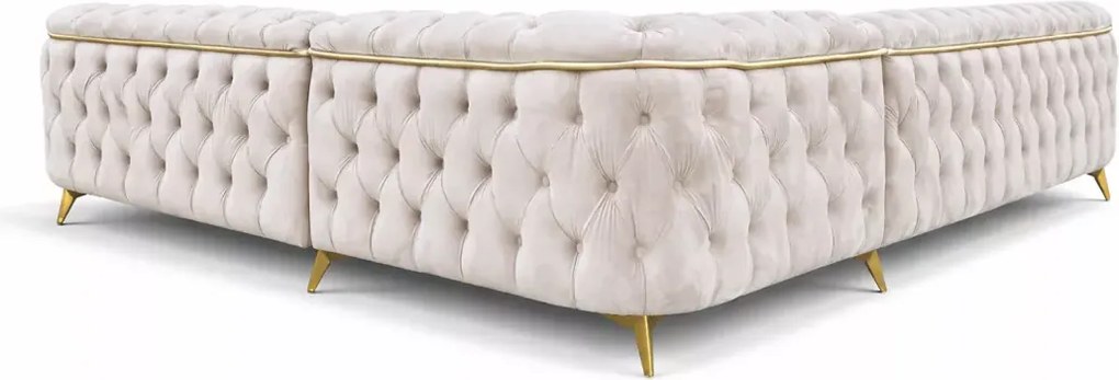 Pikowany narożnik tapicerowany Sole Duo – 6 wymiarów do wyboru, szeroka oferta tkanin