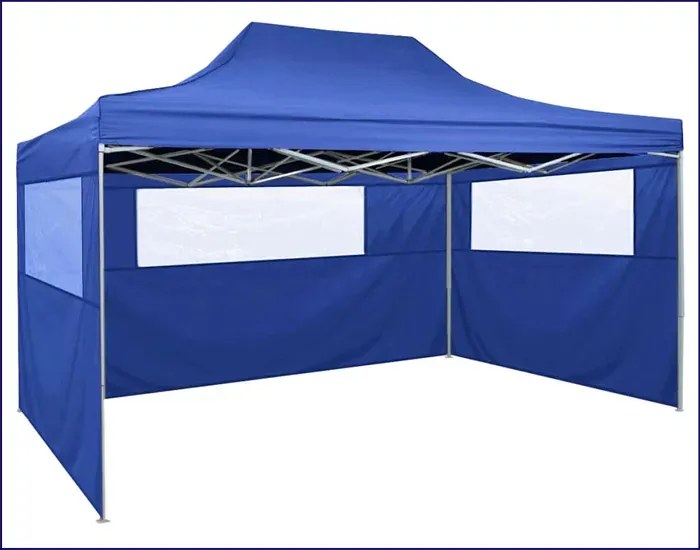Niebieski namiot ogrodowy z oknami B8-S09