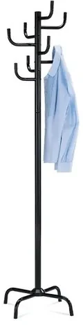 Wieszak metalowy czarny mat, 182 cm