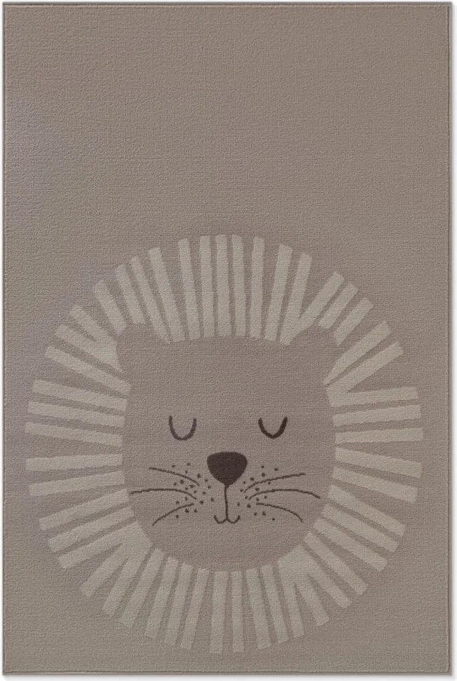 Dywan dziecięcy Safari Adventures – Szczęśliwy Lew beżowo-brązowy 160 cm x 235 cm Atest Oeko-Tex