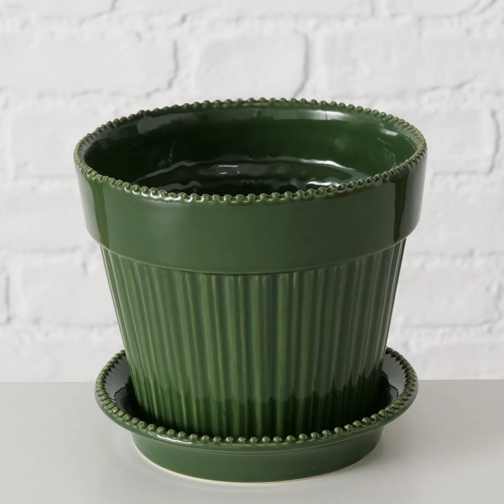 Doniczka ceramiczna z podstawką JUNIPER, 15 cm