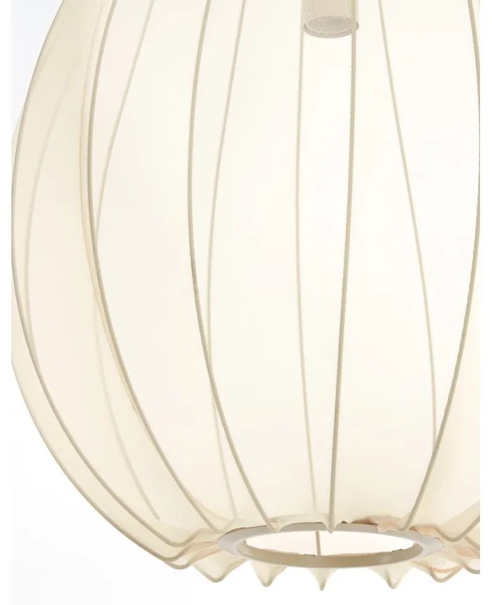 Beżowa lampa wisząca z tekstylnym kloszem ø 50 cm Itela – Light &amp; Living