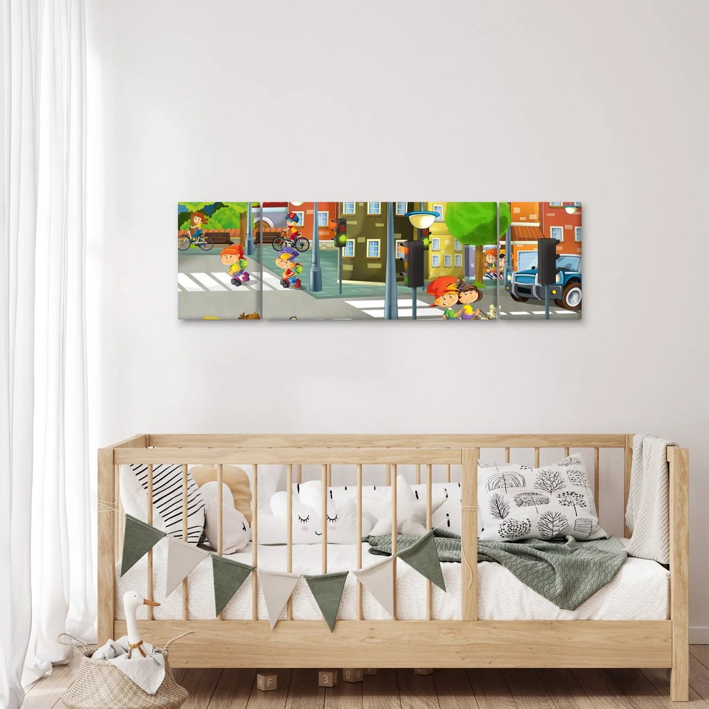 Obraz - Dziecięce miasteczko (170x50 cm)