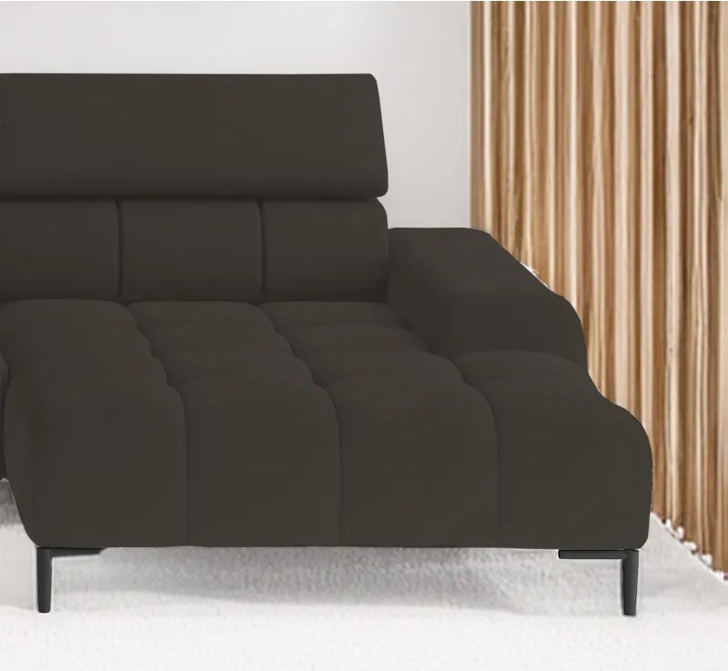 Narożnik PLAZA XL Prawostronny Elektryczna regulacja Tkanina SOLAR 28 WERSAL