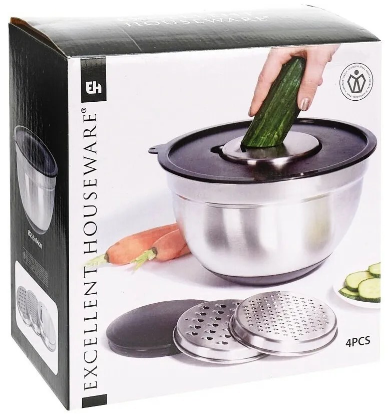 Misa nierdzewna z pokrywą i tarkami