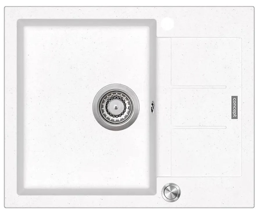 Concept DG05C45WH - Zlewozmywak kuchenny CUBIS 50x62 cm granit/biały