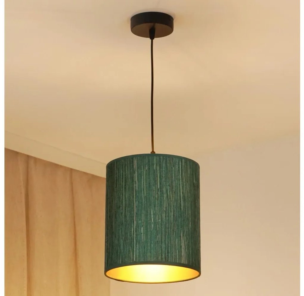 Brilagi - Lampa wisząca BOSTON ROLLER 1xE27/15W/230V pr. 21 cm zielono-złota