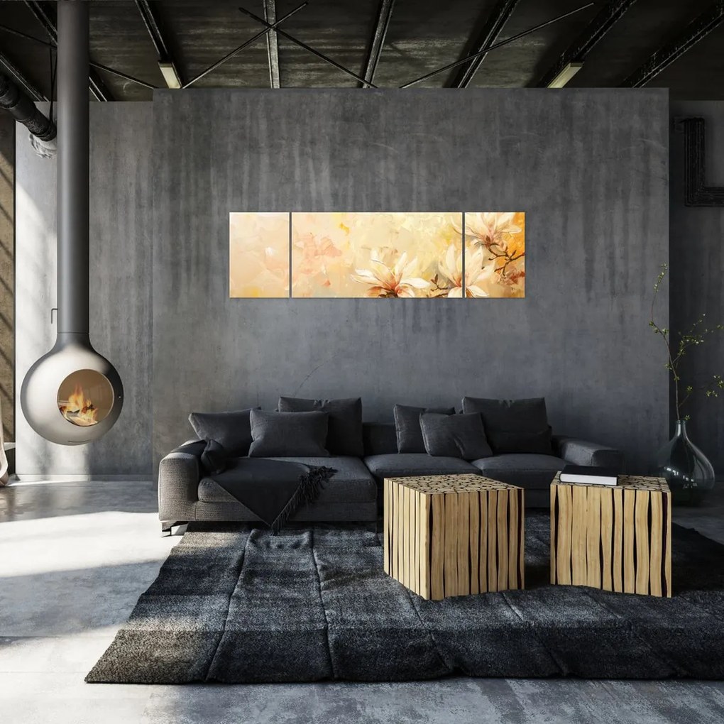 Obraz - Kwiaty (170x50 cm)