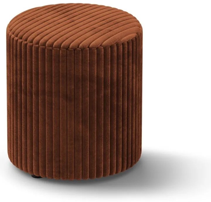 Ceglasty sztruksowy puf Dia – Micadoni