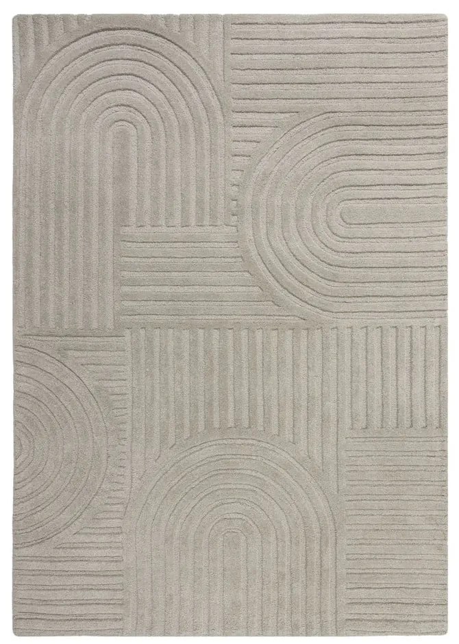 Szary dywan wełniany Flair Rugs Zen Garden, 160x230 cm