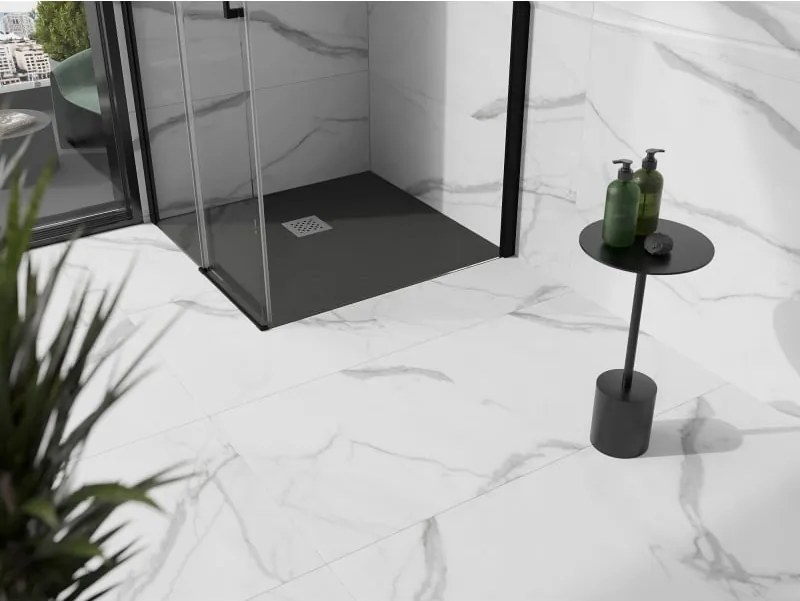 Mexen Stone+ brodzik kompozytowy kwadratowy 90 x 90 cm, antracyt - 44719090